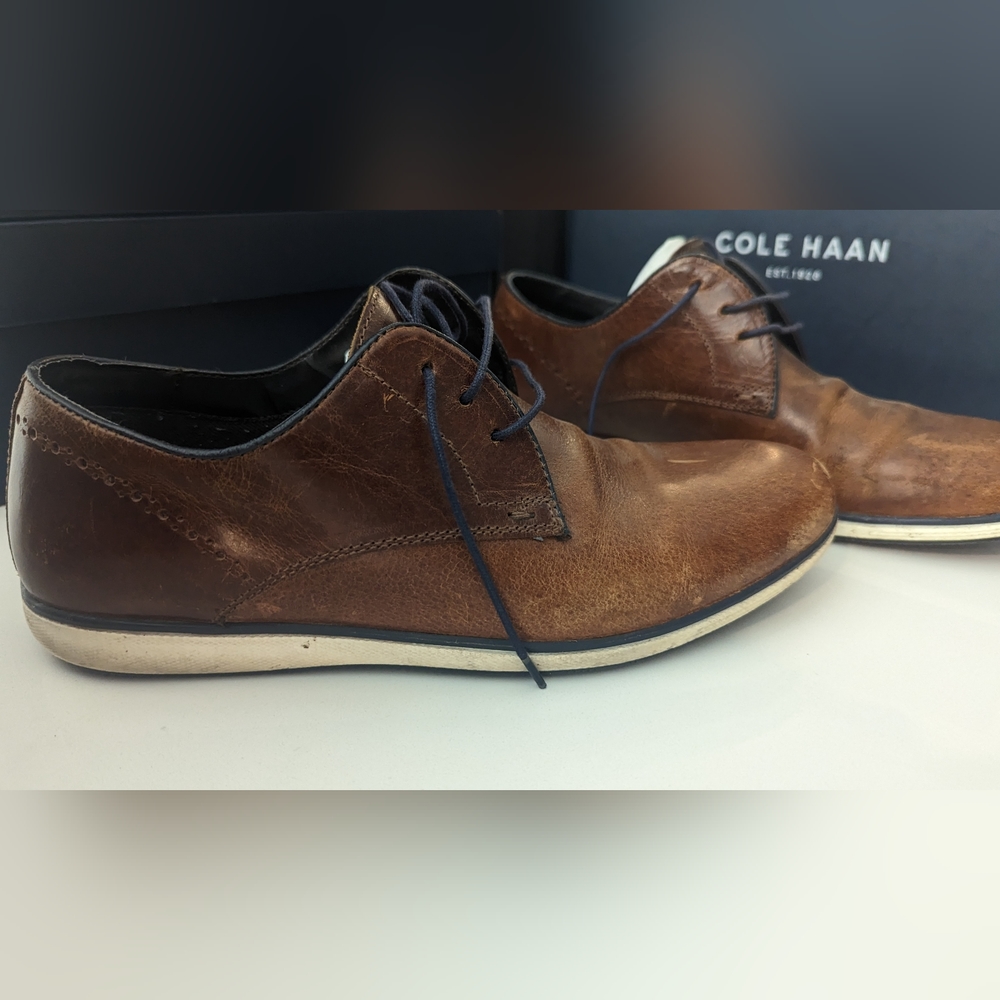 RED Tape Brown Leather Men's Sneakers SZ 9US